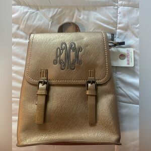 NWT Gold Backpack with Monogram “AMM”